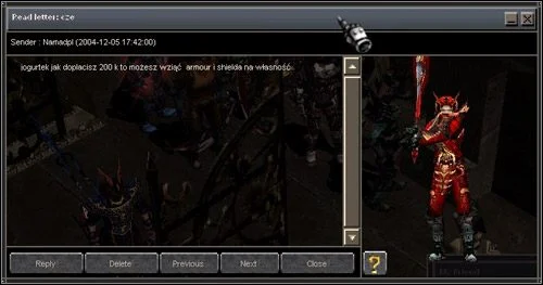 And before our eyes, a letter panel like this appears - Friends List | Tips and description of gameplay mechanics in MU Online - MU Online - Game Guide
